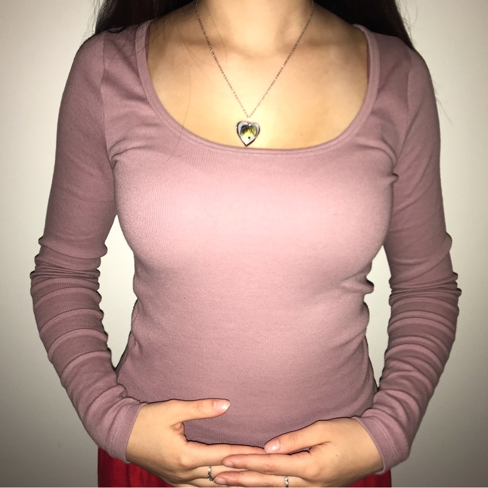 Aritzia Ribbed Basic Long Sleeve